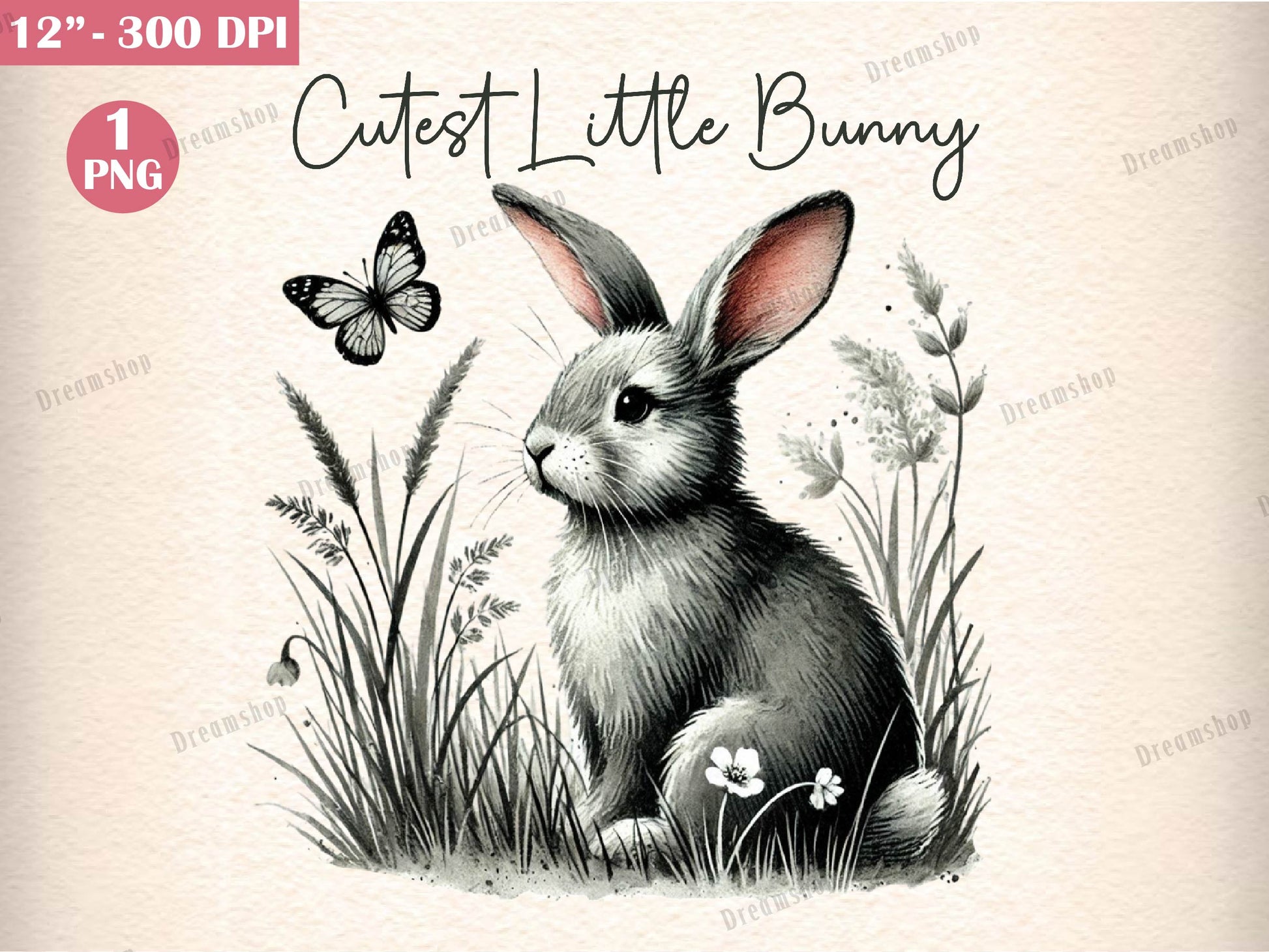 Cutest Little Bunny Floral Bunny Clipart Bundle - CraftNest - Digital Crafting and Art