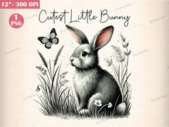 Cutest Little Bunny Floral Bunny Clipart Bundle - CraftNest - Digital Crafting and Art