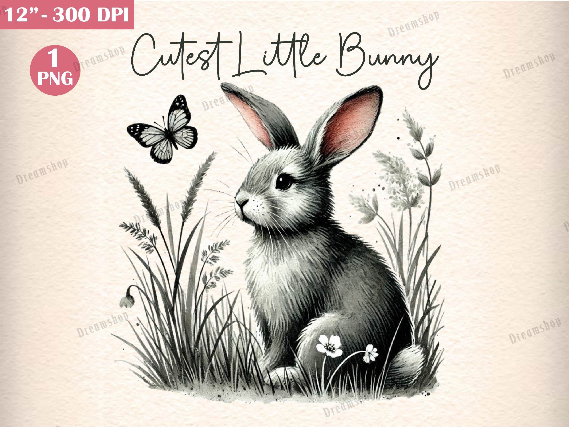 Cutest Little Bunny Floral Bunny Clipart Bundle - CraftNest - Digital Crafting and Art