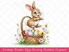 Vintage Easter Eggs Bunny Rabbit Clipart Bundle 1
