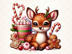 Christmas Deer Clipart Bundle - CraftNest - Digital Crafting and Art
