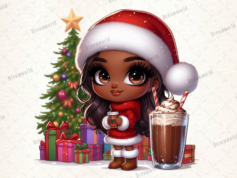 Christmas Christmas Black Girl Clipart Bundle 1 - CraftNest - Digital Crafting and Art