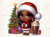 Christmas Christmas Black Girl Clipart Bundle 1