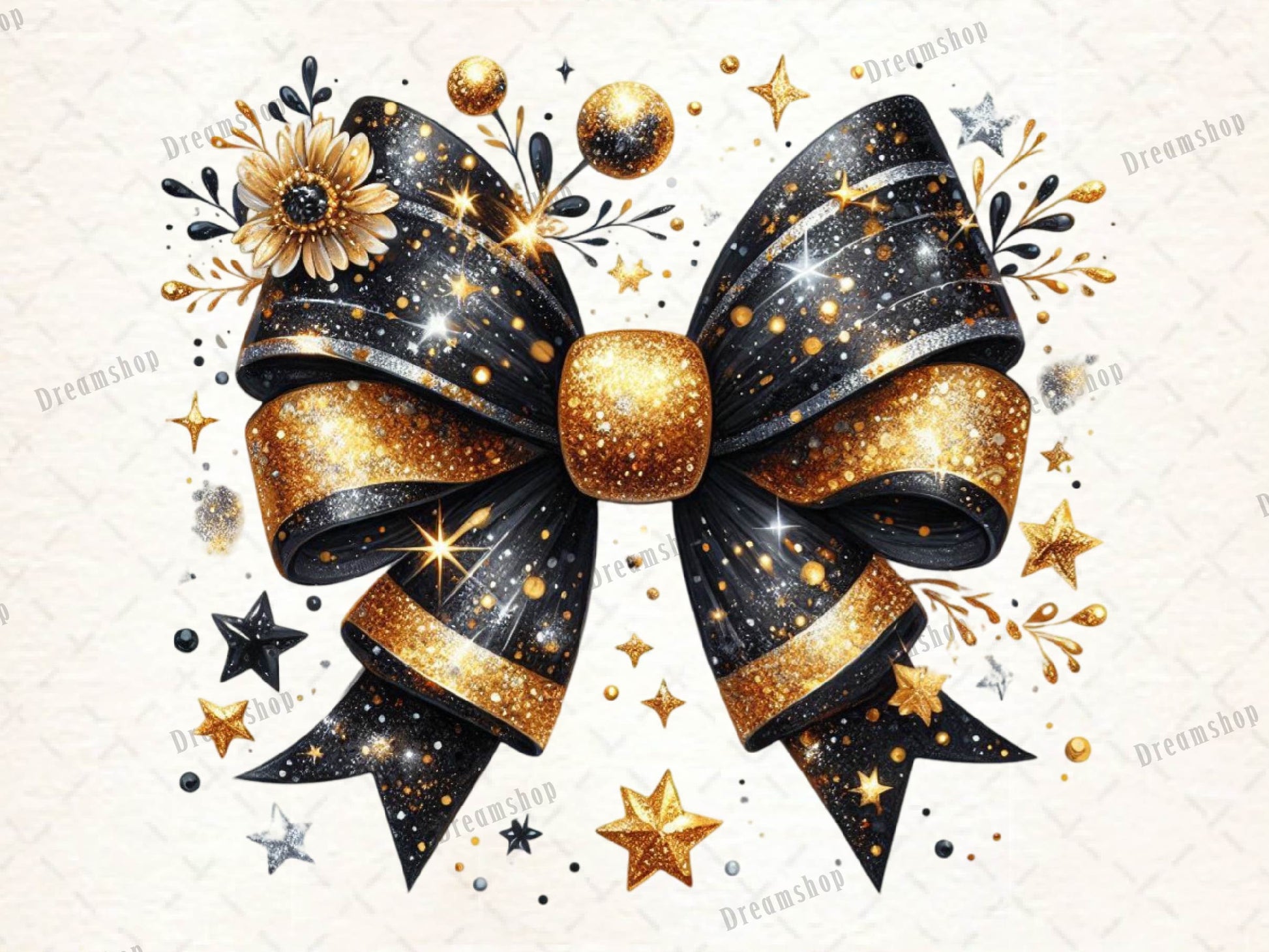 Gold Glitter Coquette Bow Clipart Bundle 2 - CraftNest - Digital Crafting and Art
