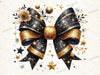 Gold Glitter Coquette Bow Clipart Bundle 2