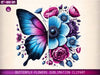 Butterfly Flowers Clipart Bundle 11