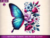 Butterfly Flowers Clipart Bundle 6