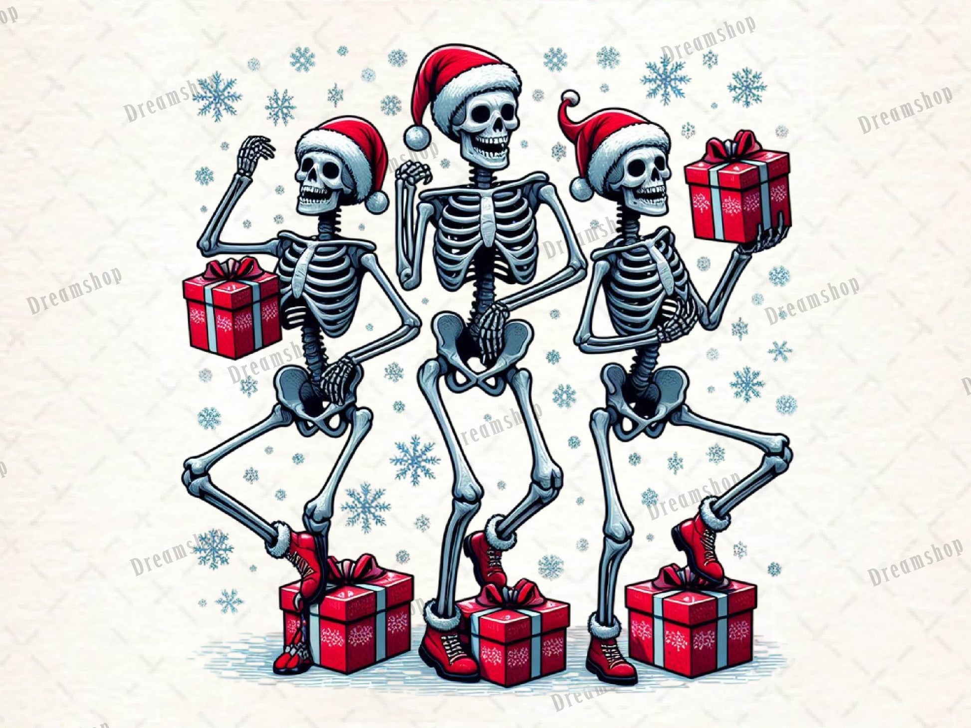 Christmas Dancing Skeletons Clipart Bundle - CraftNest - Digital Crafting and Art