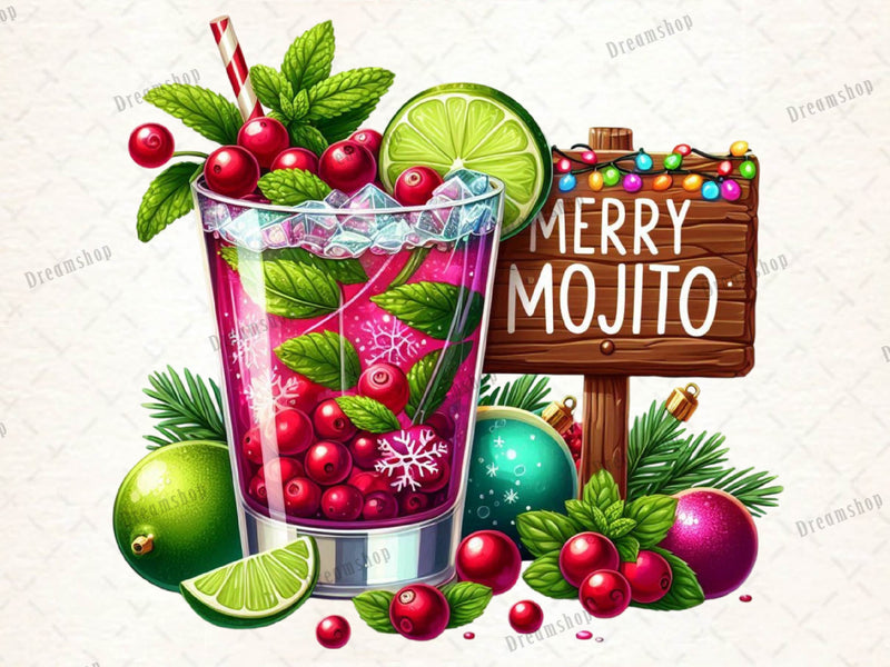 Christmas Cocktail Clipart Bundle - CraftNest - Digital Crafting and Art