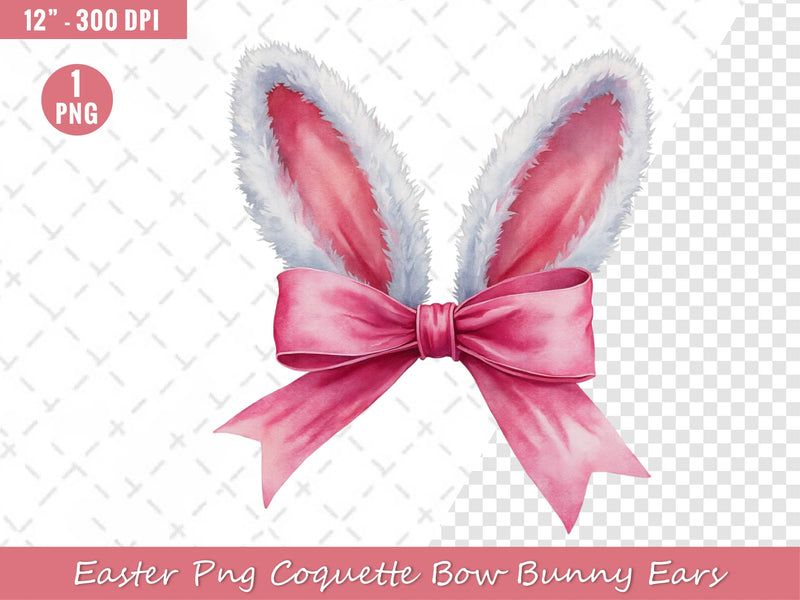 Easter Coquette Bow Bunny Ears Clipart Bundle - CraftNest - Digital Crafting and Art