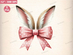 Coquette Bunny Easter Bunny Clipart Bundle - CraftNest - Digital Crafting and Art