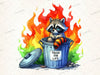 Raccoon Trash 4 Life Clipart Bundle