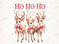 Christmas Deer Ho Ho Ho Deer Clipart Bundle - CraftNest - Digital Crafting and Art