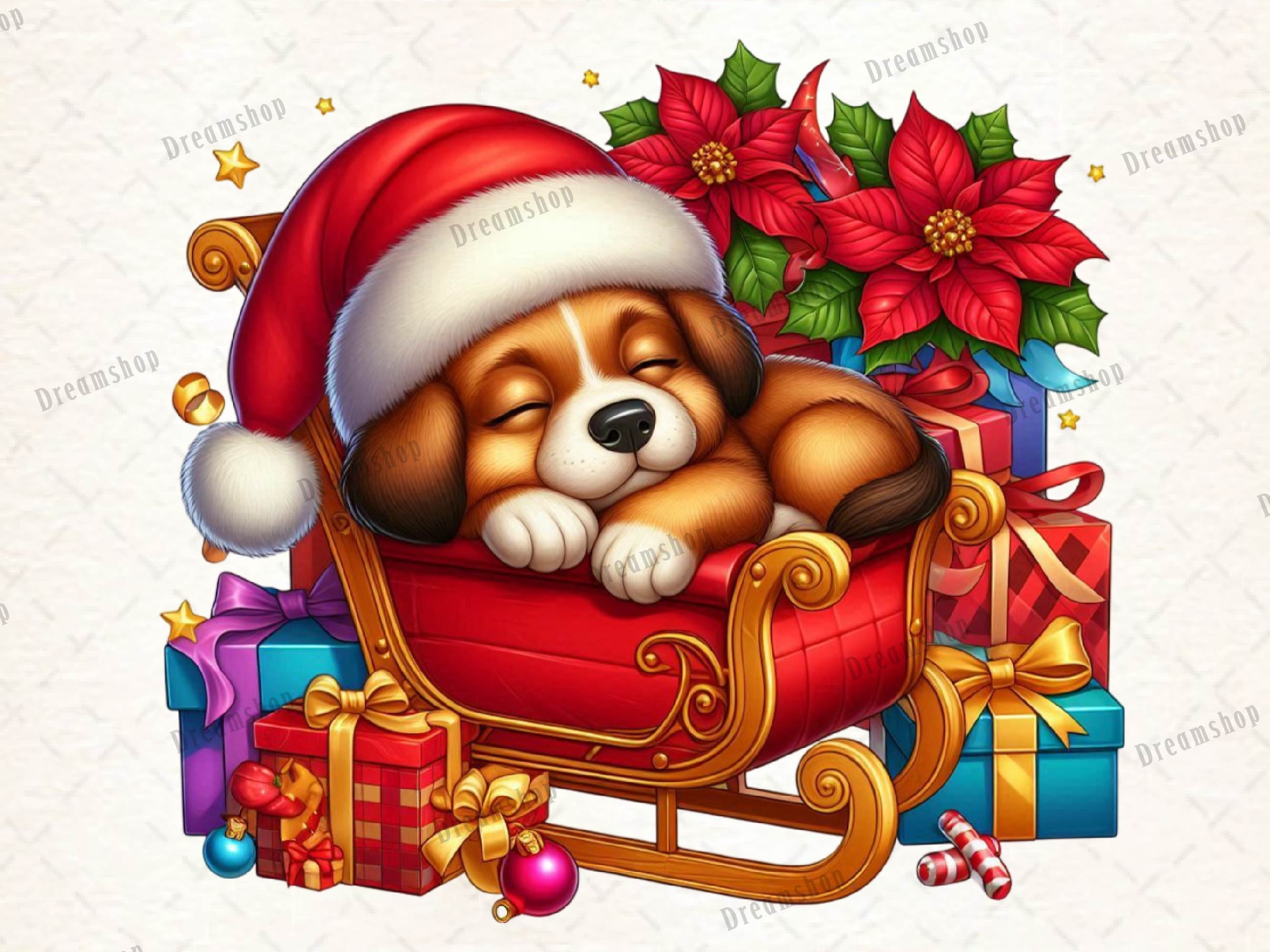 Cute Christmas Dog Clipart Bundle - CraftNest - Digital Crafting and Art