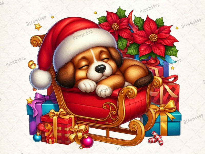 Cute Christmas Dog Clipart Bundle - CraftNest - Digital Crafting and Art