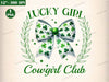 St Patricks Day Coquette Lucky Girl Clipart Bundle