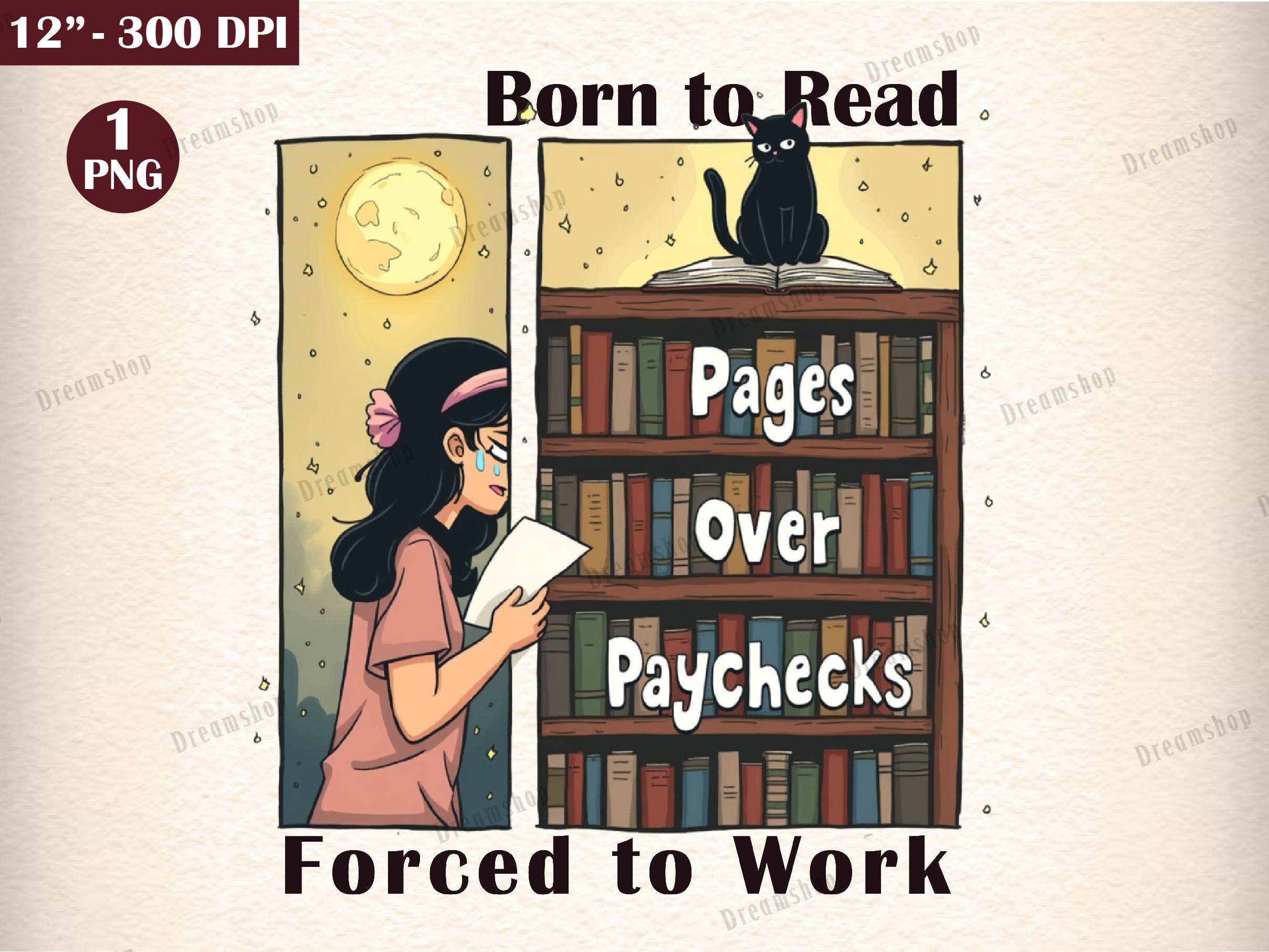 Born To Read Forced To Work Clipart Bundle - CraftNest - Digital Crafting and Art