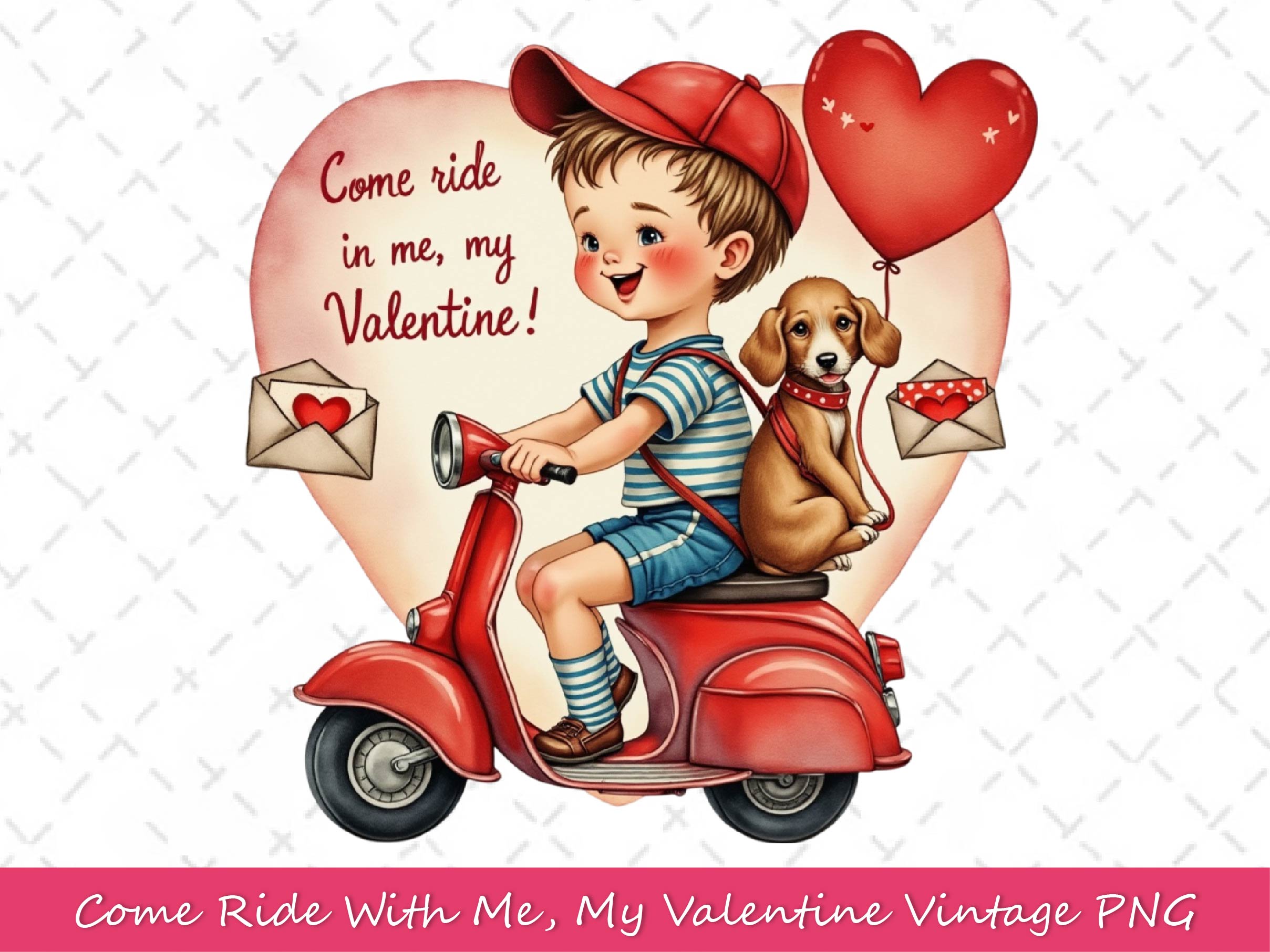 Come Ride With Me My Valentine Vintage Clipart Bundle - CraftNest - Digital Crafting and Art