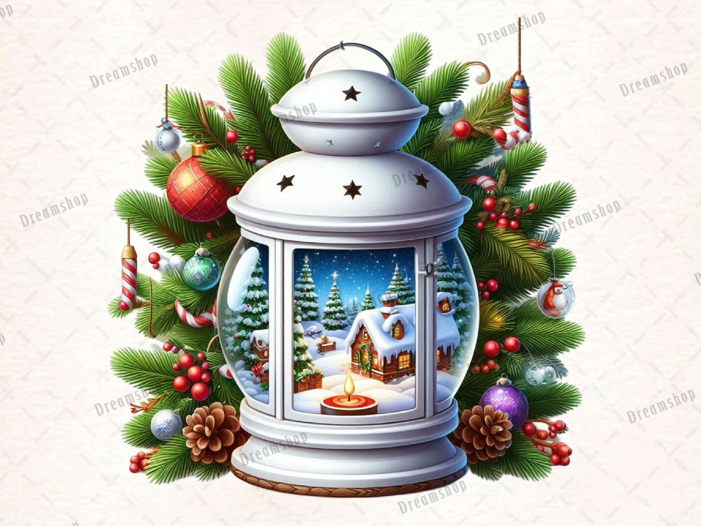 Christmas Lantern Clipart Bundle - CraftNest - Digital Crafting and Art