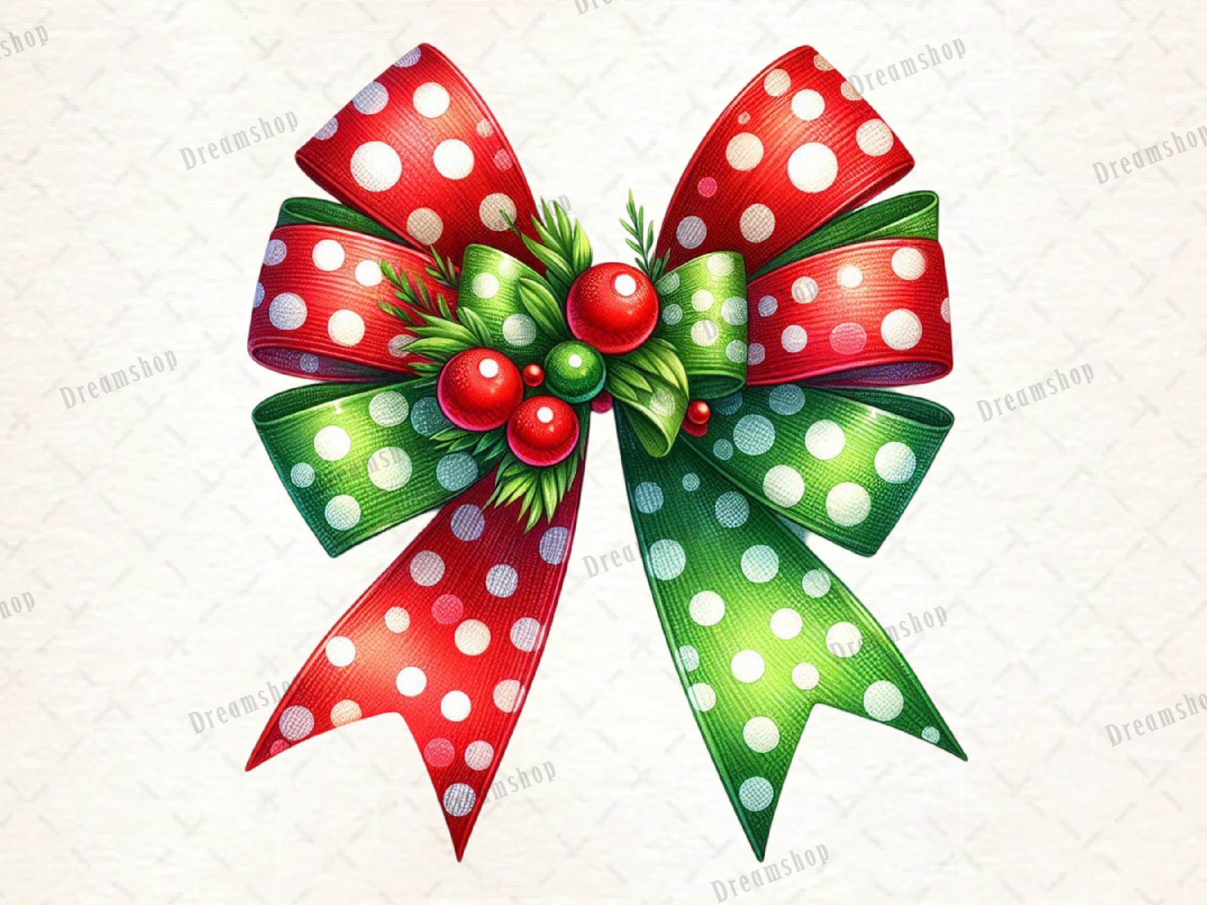 Christmas Coquette Bow Ribbon Girly Clipart Bundle - CraftNest - Digital Crafting and Art