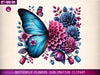 Butterfly Flowers Clipart Bundle13