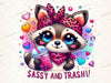 Sassy And Trashy Raccoon Clipart Bundle