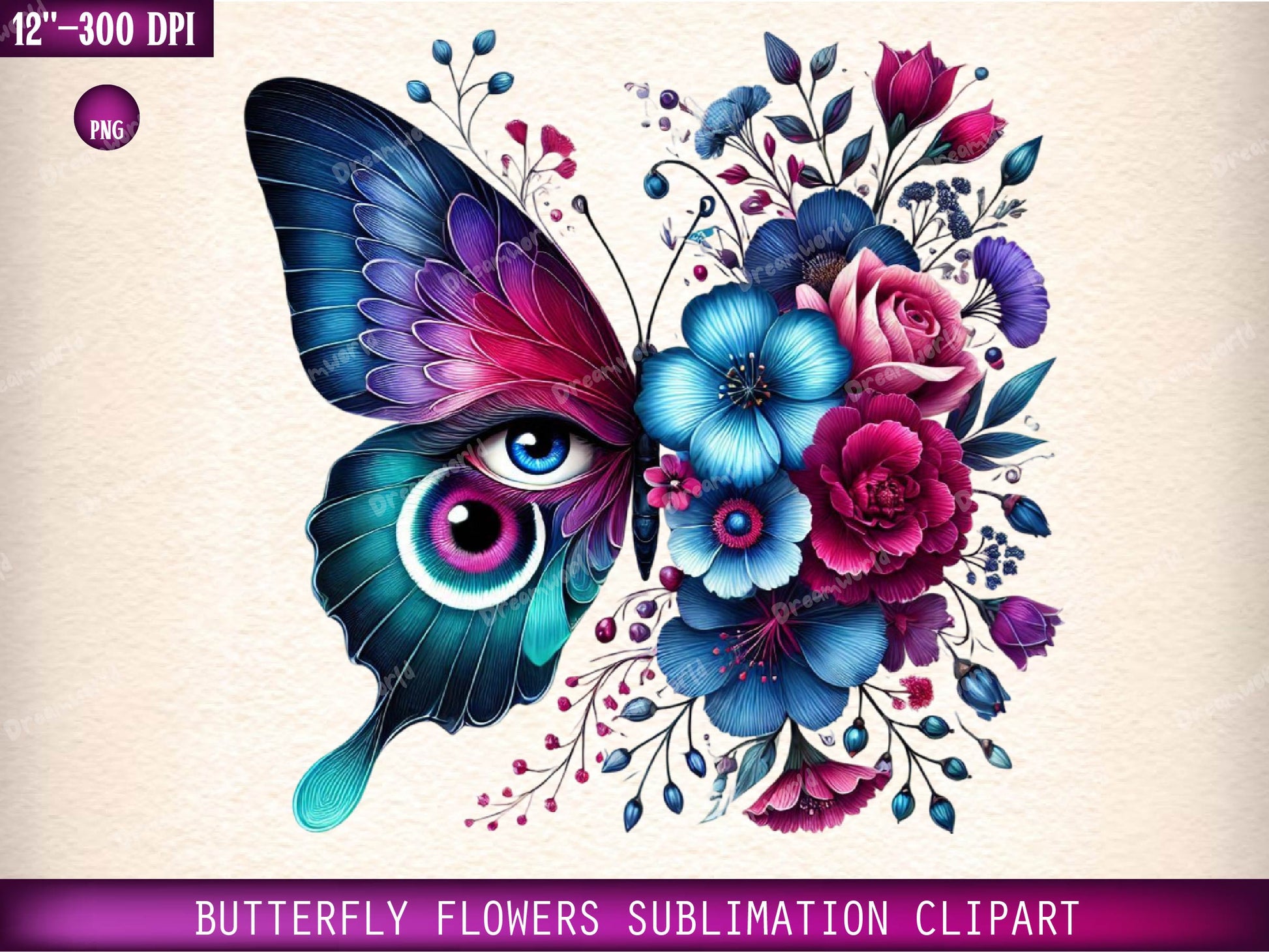 Butterfly Flowers Clipart Bundle14 - CraftNest - Digital Crafting and Art