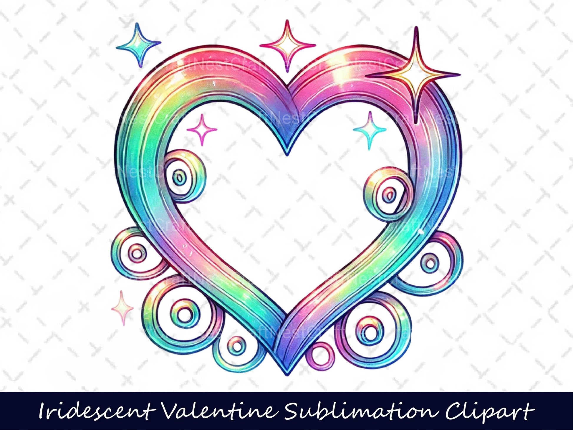 Iridescent Valentine Clipart Bundle 8 - CraftNest - Digital Crafting and Art