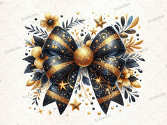 Gold Glitter Coquette Bow Clipart Bundle 3 - CraftNest - Digital Crafting and Art