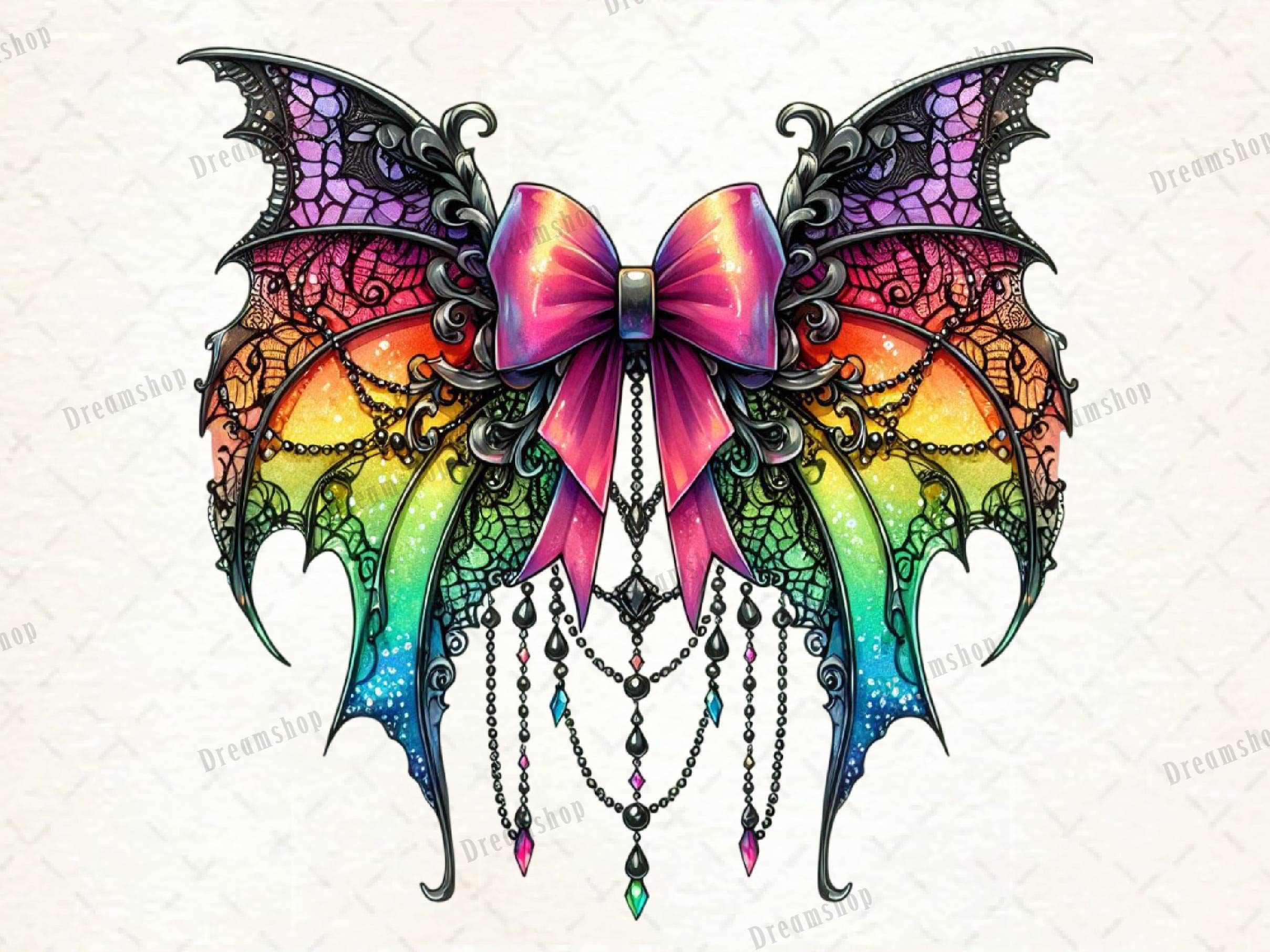 Halloween Gothic Coquette Bow Clipart Bundle - CraftNest - Digital Crafting and Art