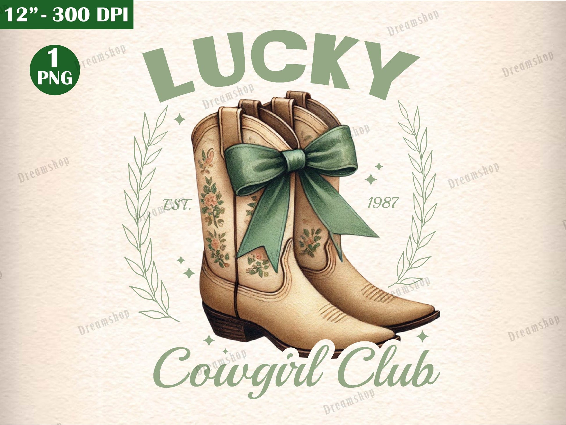 St Patricks Day Lucky Cowgirl Coquette Clipart Bundle - CraftNest - Digital Crafting and Art
