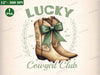 St Patricks Day Lucky Cowgirl Coquette Clipart Bundle