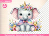 Unicorn Elephant Clipart Bundle