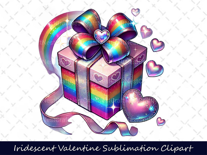 Iridescent Valentine Clipart Bundle - CraftNest - Digital Crafting and Art