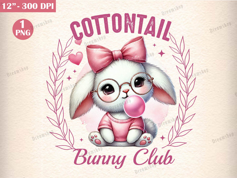 Cottontail Vintage Easter Pink Bow Clipart Bundle - CraftNest - Digital Crafting and Art