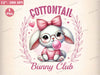 Cottontail Vintage Easter Pink Bow Clipart Bundle