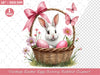 Vintage Easter Eggs Bunny Rabbit Clipart Bundle