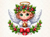 Christmas Cute Little Angel Clipart Bundle