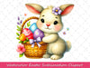 Easter Bunny With Eggs Clipart Bundle