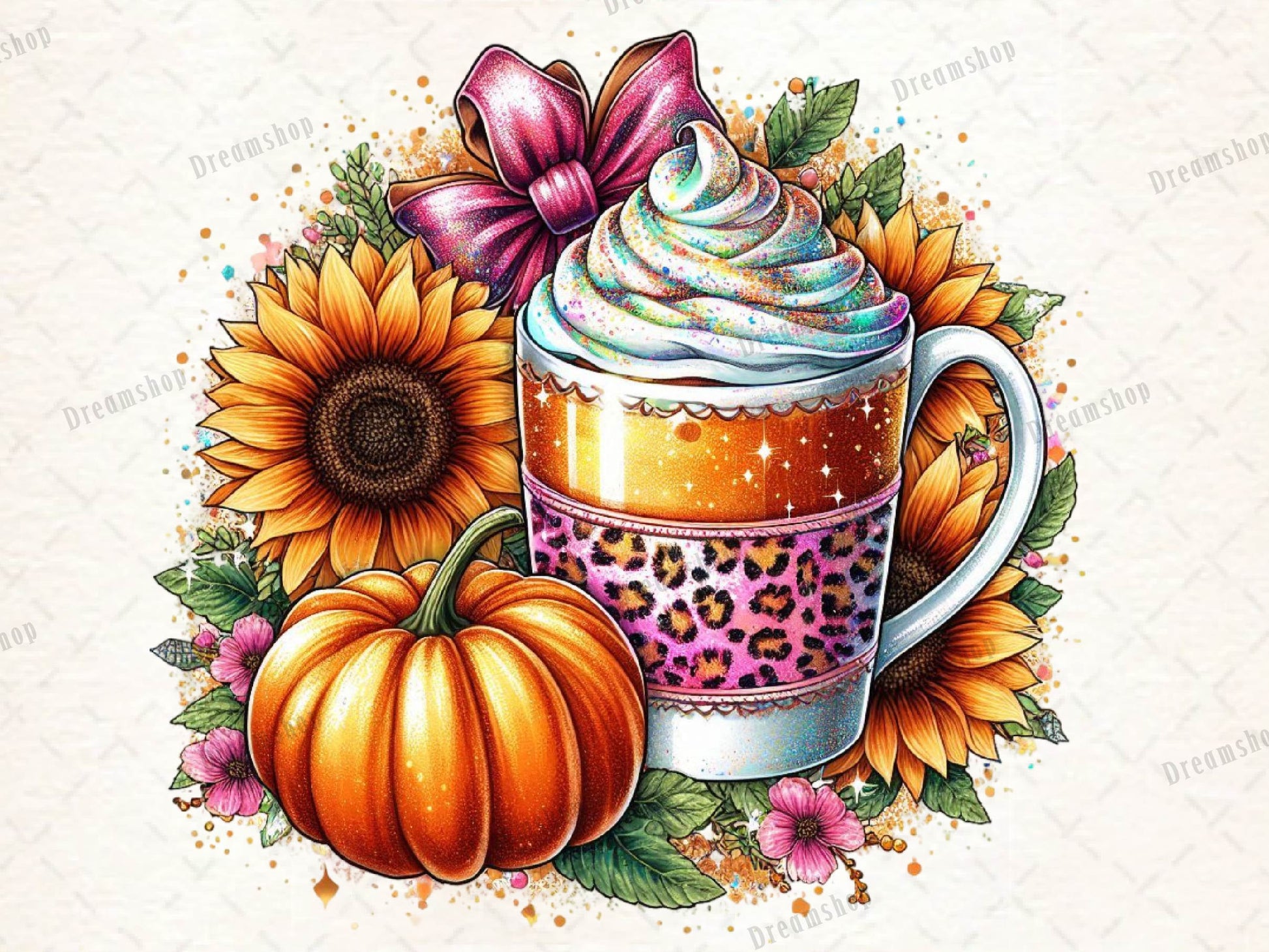 Pumpkin Coffee Cup Clipart Bundle - CraftNest - Digital Crafting and Art