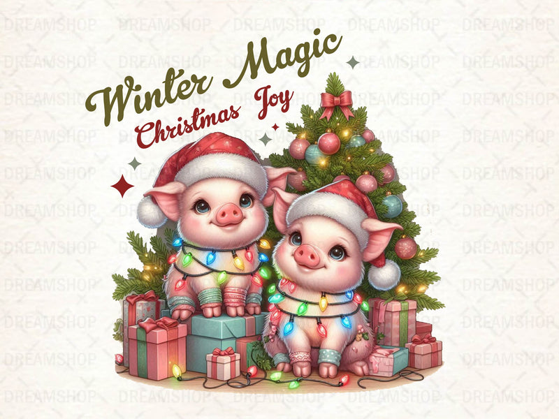 Winter Magic Christmas Joy Merry Clipart Bundle - CraftNest - Digital Crafting and Art