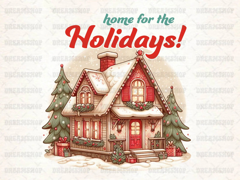 Vintage Christmas House Clipart Bundle - CraftNest - Digital Crafting and Art