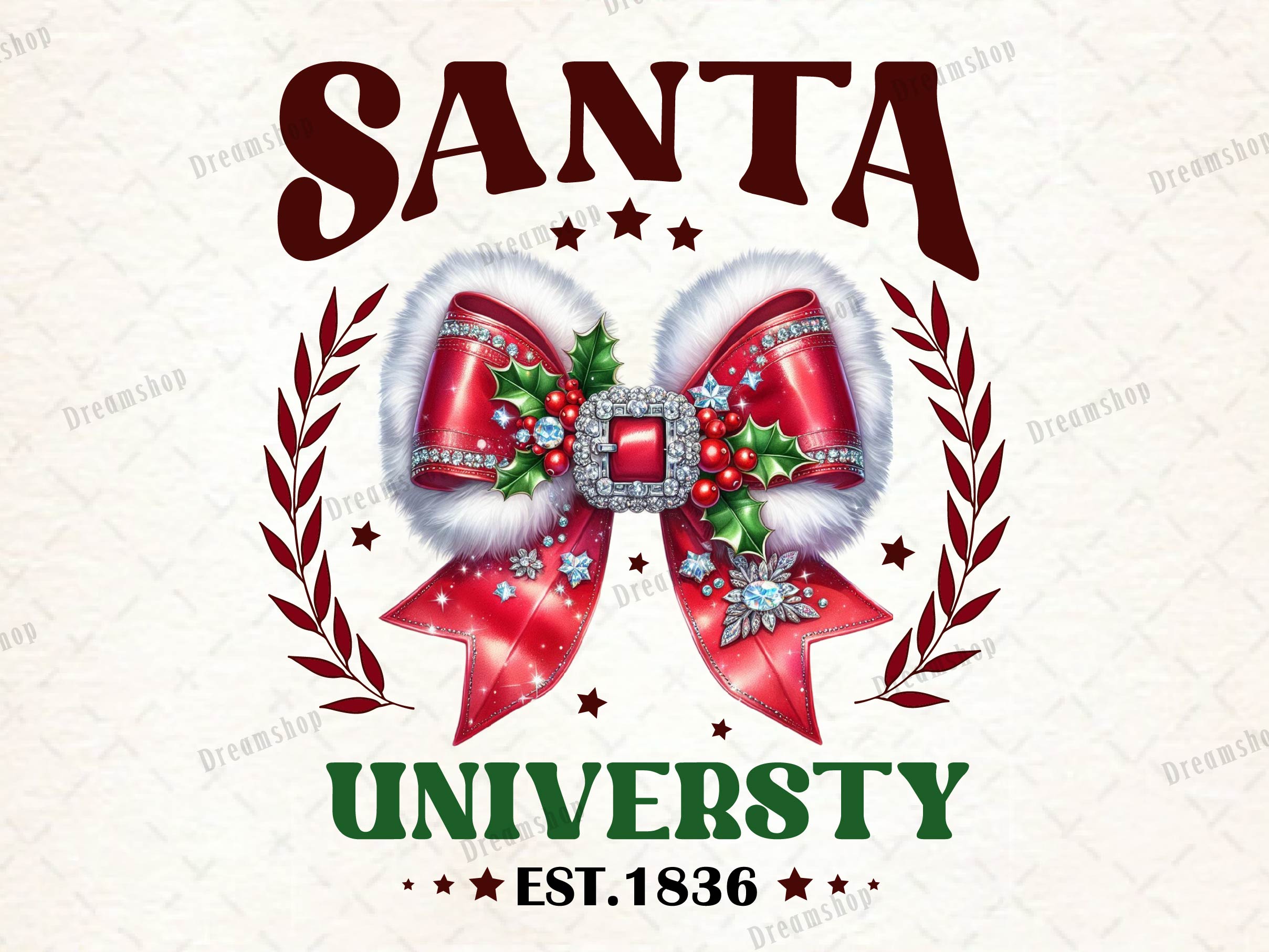 Santa University Merry Christmas Clipart Bundle - CraftNest - Digital Crafting and Art