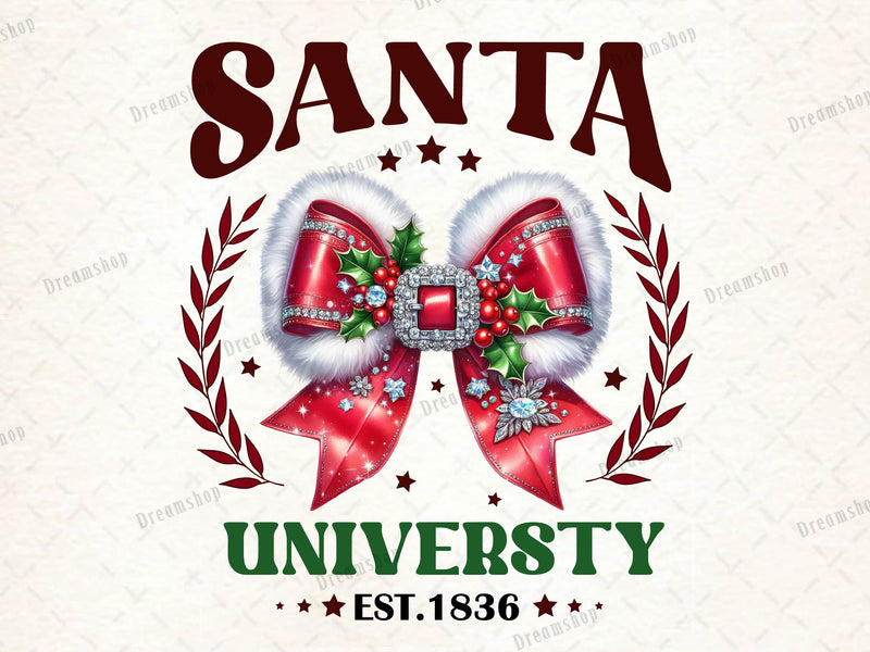 Santa University Merry Christmas Clipart Bundle - CraftNest - Digital Crafting and Art