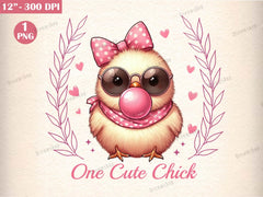 One Cute Chick Happy Easter Clipart Bundle - CraftNest - Digital Crafting and Art