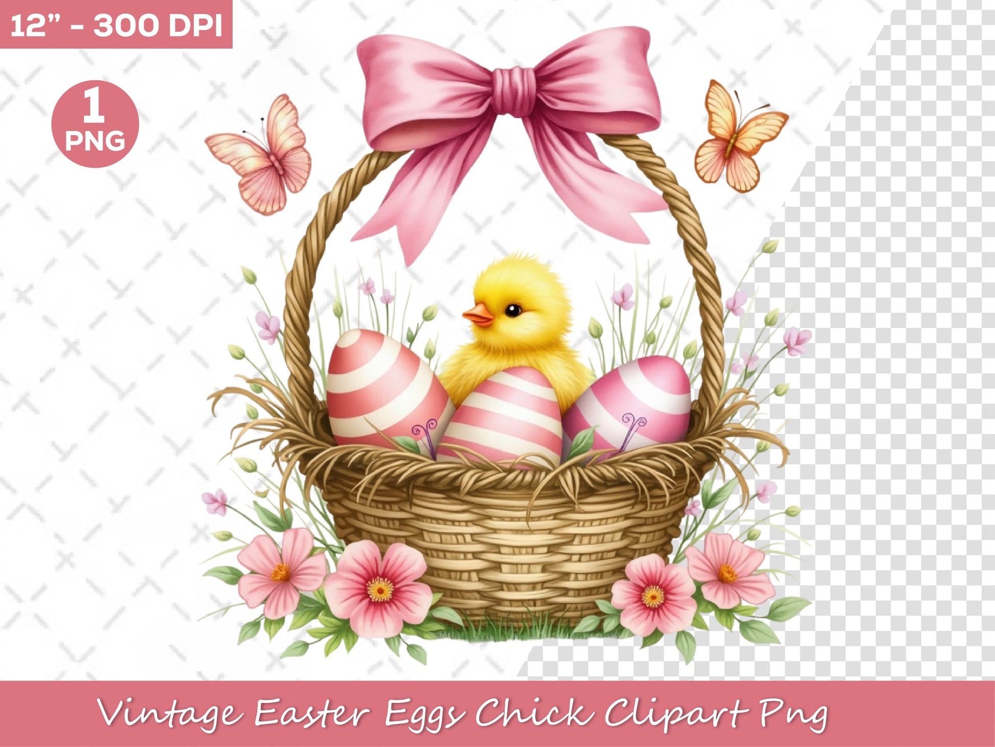 Vintage Easter Eggs Chick Clipart Bundle - CraftNest - Digital Crafting and Art