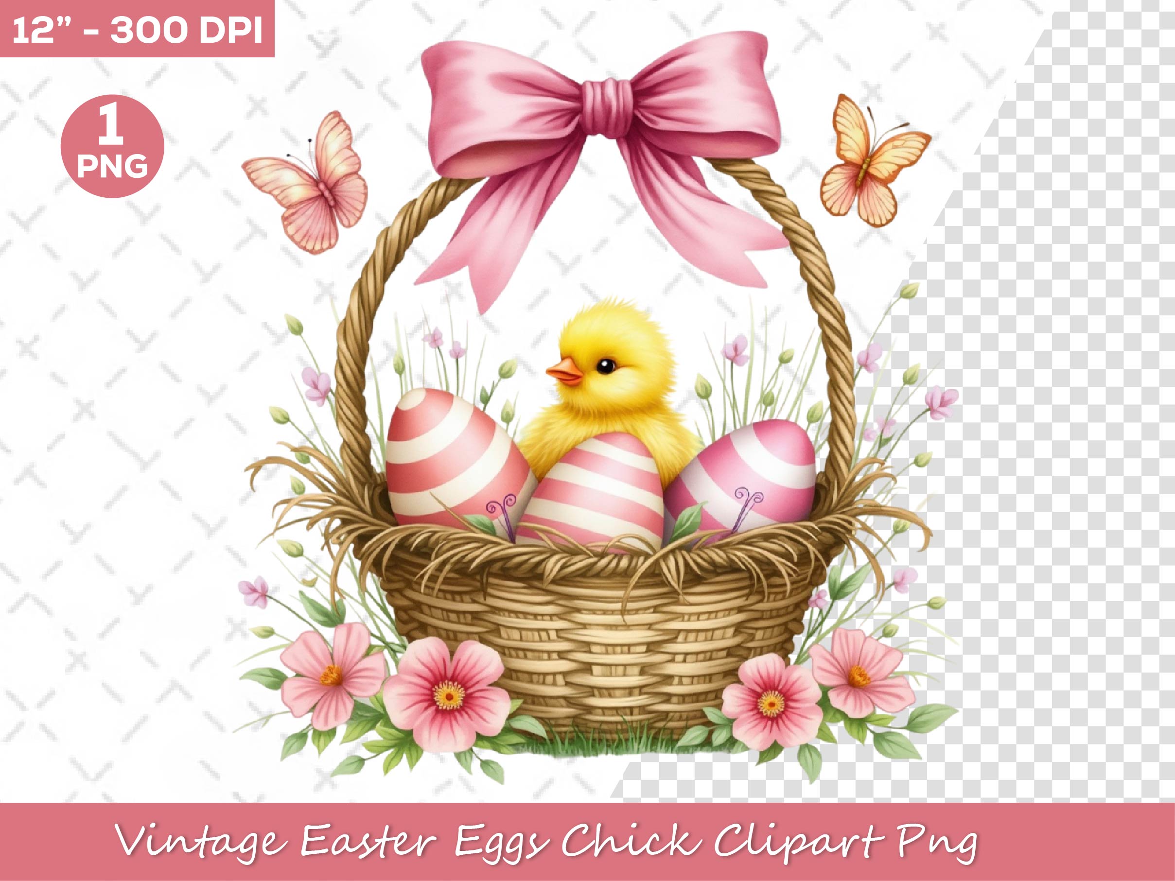 Vintage Easter Eggs Chick Clipart Bundle - CraftNest - Digital Crafting and Art