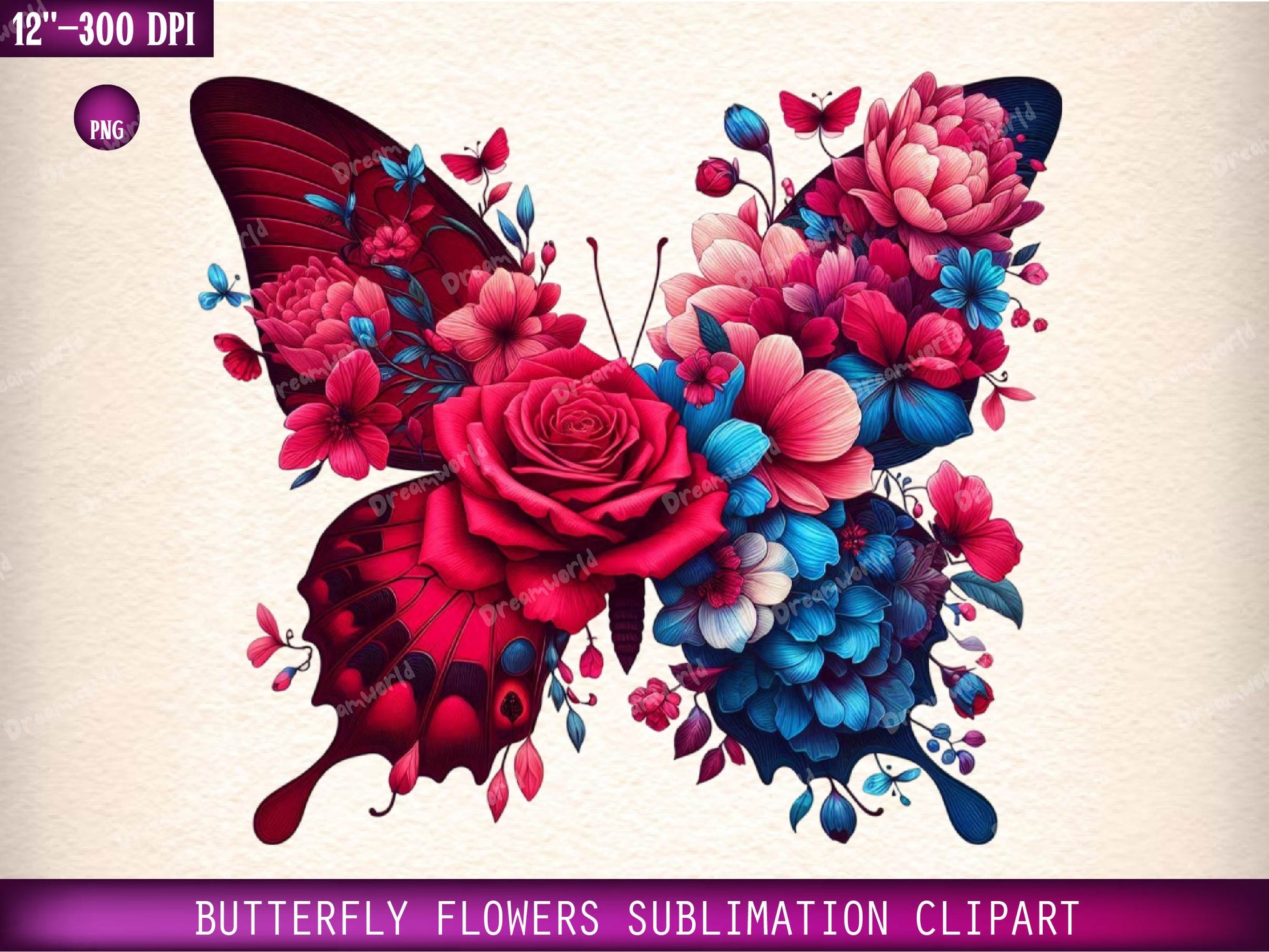 Butterfly Flowers Clipart Bundle 20 - CraftNest - Digital Crafting and Art