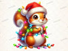 Christmas Squirrel Clipart Bundle
