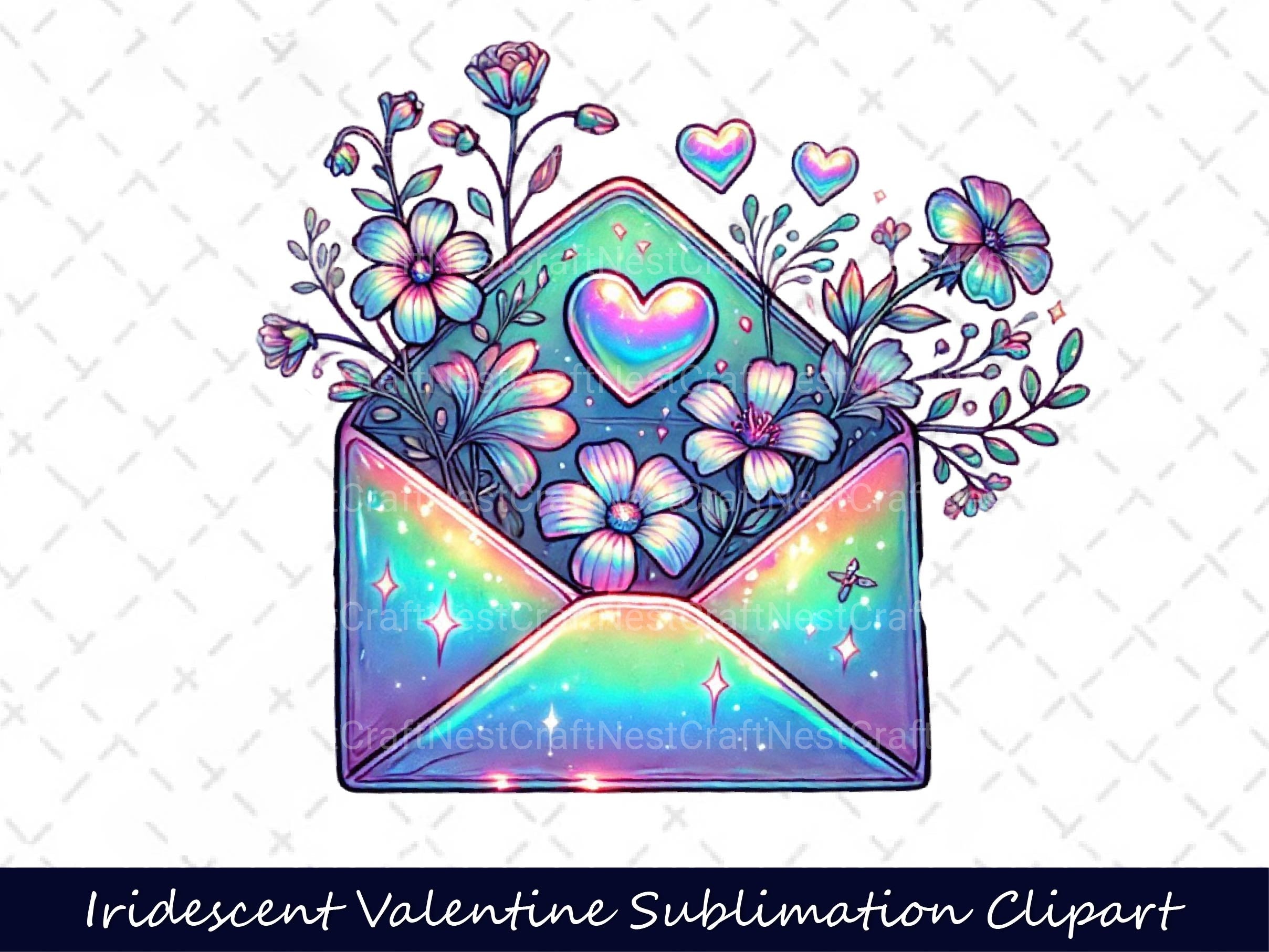 Iridescent Valentine Clipart Bundle 14 - CraftNest - Digital Crafting and Art